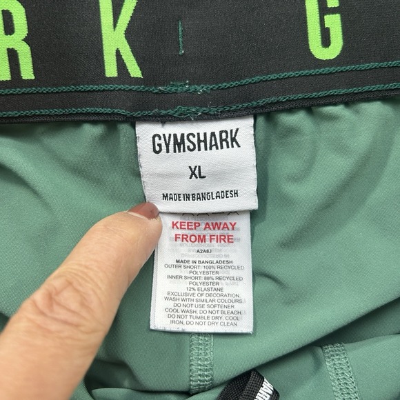 Gymshark XL Sport 2 In 1  7" Shorts Hoya Green Gym Workout Weightlift Crossfit - Picture 8 of 14